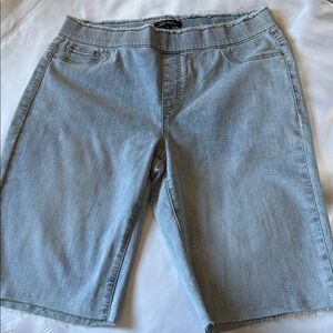 Charlie B pull on Bermuda shorts in a soft light blue denim. Size 12
